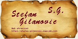 Stefan Gilanović vizit kartica